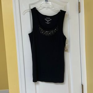NWT Sonoma black embellished tank